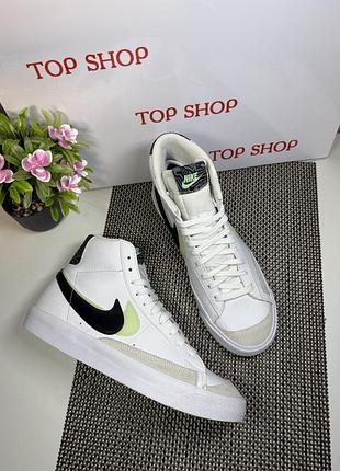 Оригинальные кроссовки nike blazer mid кожаные хайтопы