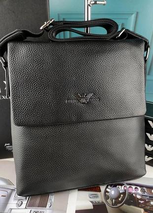 Кожаная мужская сумка armani армани