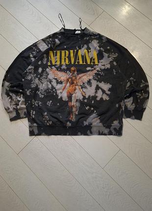 Культовий светр nirvana унісекс l базовий светр рок мерч нірвана худі толстовка