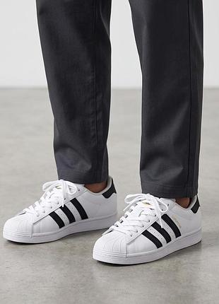 Мужские кроссовки adidas superstar белые