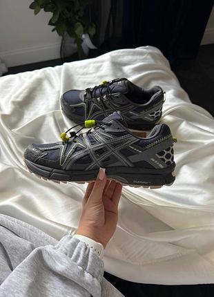 Asics gel kahana 8 grey black green gore-tex (термо-мембарана)