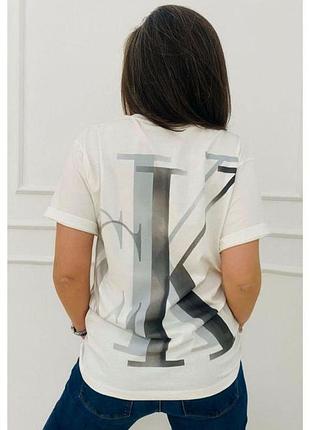 Біла жіноча футболка calvin klein кельвін кляйн