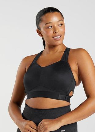 Топ спортивный gymshark для фитнеса бра лиф черный с поддержкой l-xl 40b/c