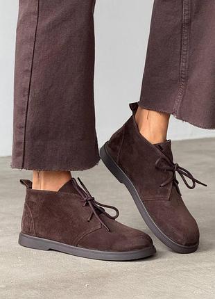 Черевики barefoot демісезонні  ™️ nikart
колір: коричневий | шоколад, натуральна замша