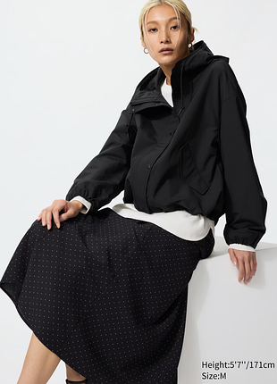 Короткая парка из хлопковой смеси uniqlo
