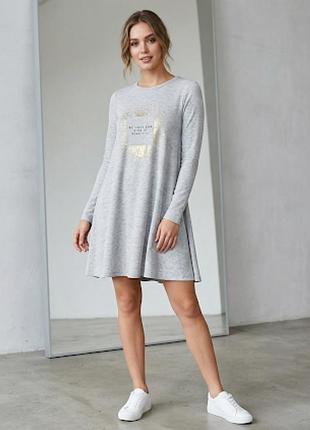 Міні туніка сукня жіноча river island (xs-s 40-42) сірий