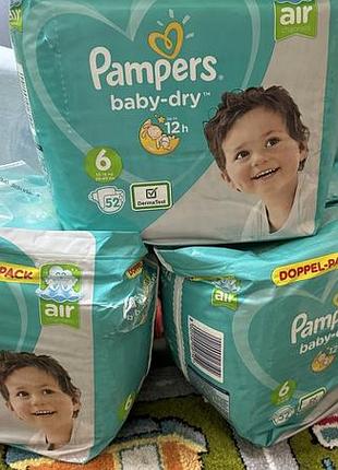 Pampers baby dry 6 (52шт) імпорт 🇩🇪