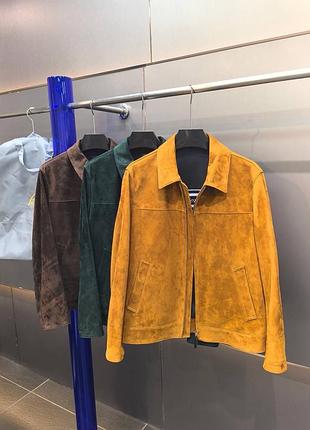 Чоловіча куртка авіатор з натуральної замші brioni