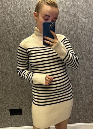 Тепла жіноча вʼязана сукня zara зимова