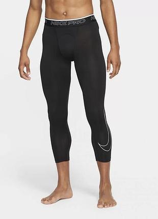 Мужские спортивные тайтсы длины 3/4 — nike pro men's dri-fit 3/4 tights лосины
