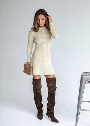 Накладной платеж ❤ 30% шерсть шерсть шерсть шерсть вязаная трикотажное платье гольф на пуговицах в стиле олд мани