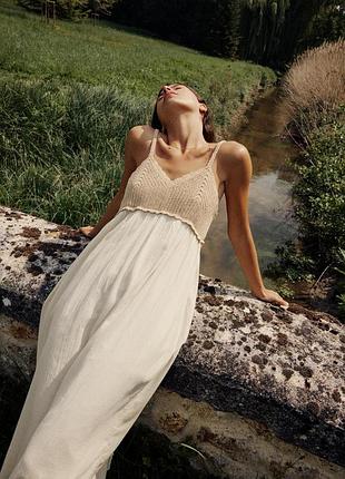 Сукня zara s з вʼязаним верхом