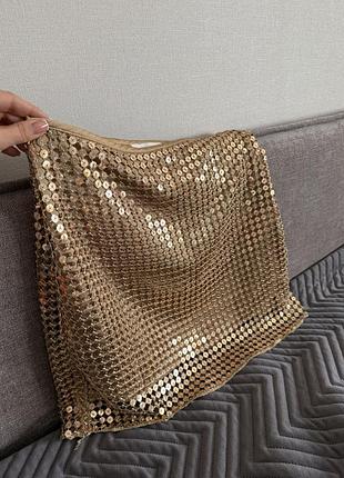 Юбка в паєтках h&m 4