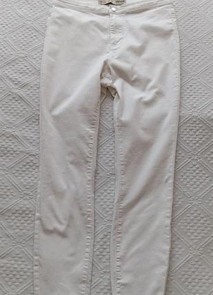 Женские белые джинсы облегающего кроя (skinny или slim) denim co размер l - xl