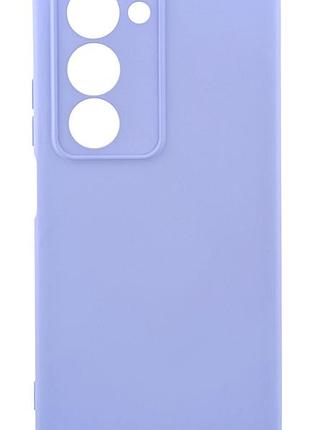 Чехол silicone case для poco m8s бампер с микрофиброй lilac blue