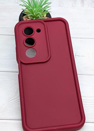Чехол shock case для poco m8s бампер силиконовый бордовый