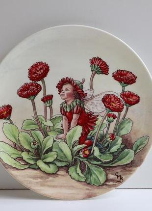 Коллекционная тарелка wedgwood - the double daisy fairy новая, коробка, сертификат