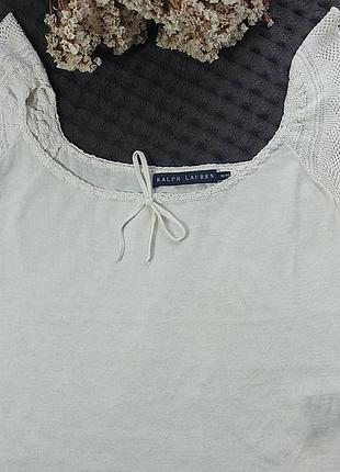 Топ молочного цвета от бренда ralph lauren