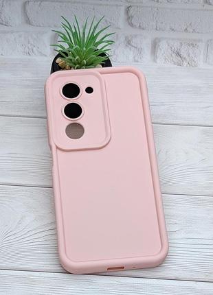 Чехол shock case для poco m8s бампер силиконовый светло-розовый