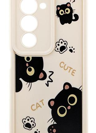 Чехол shock case print для poco m8s бампер силиконовый коты
