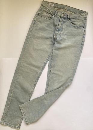 Мужские джинсы zara, размер 42 (w32) / светло-голубые мужские джинсы зара