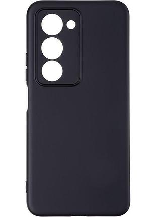 Чохол silicone case для poco m8s бампер із мікрофіброю чорний