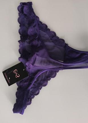 Кружевные стринги xs s, indigo violet 4