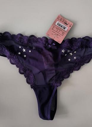 Кружевные стринги xs s, indigo violet 2