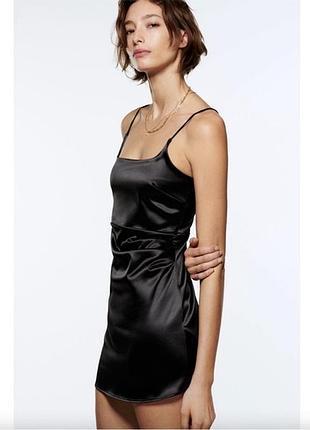 Сукня міні чорна zara 2