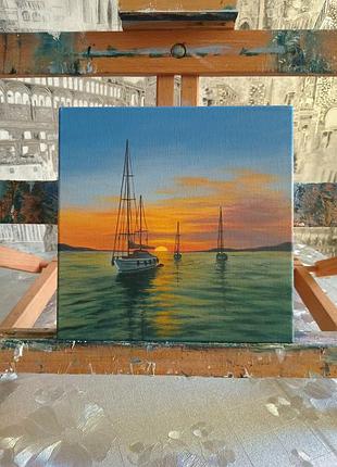 Картина акрилом 20×20 2