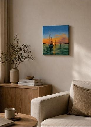 Картина акрилом 20×20 3