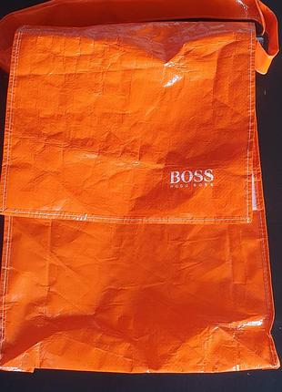 Жовтогаряча сумка-шопер hugo boss