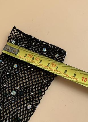 Перчатки сетка стразы 6