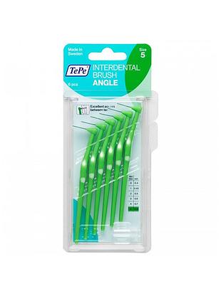 Міжзубна щітка tepe interdental brushes angle green 0.8mm йоржик