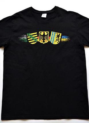 Немецкая футболка fur die heimat black (l)