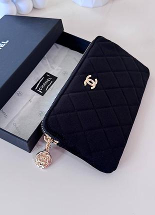Стильний чорний гаманець chanel