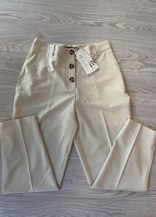 Штани жіночі zara блідо-жовті 28 м
