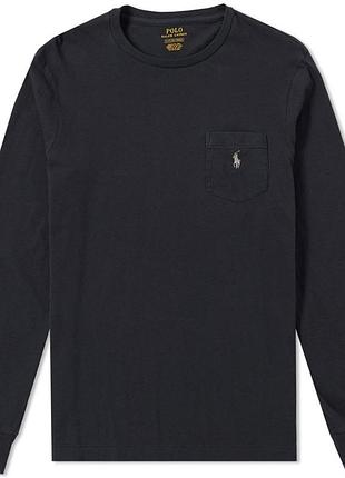 Оригінальний чоловічий лонгслів polo ralph lauren з кишенею