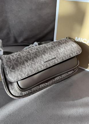 Оригинальный сумка-кросс-боди michael kors jet set travel small signature logo crossbody bag with pouch