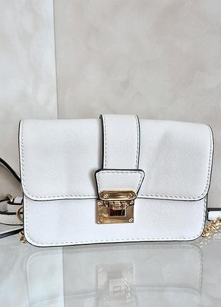 Сумка клатч accessories белая кросс-боди