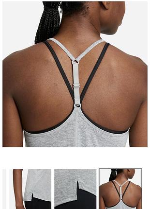 Майка nike training one dri-fit elastika p s в сером цвете 6