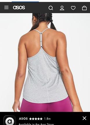 Майка nike training one dri-fit elastika p s в сером цвете 3