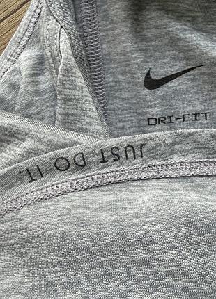 Майка nike training one dri-fit elastika p s в сером цвете 10