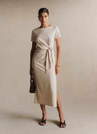Платье sézane pippa dress бежевого цвета