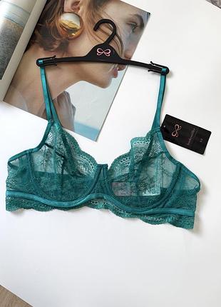 Елегантний смарагдовий бюстгальтер hunkemöller isabelle, 85b