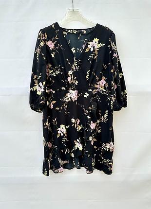 Квіткова сукня на запах vero moda plus size