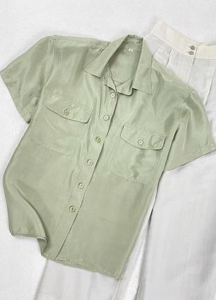 Сорочка зі 100% шовку, має підплічники розмір l-xl