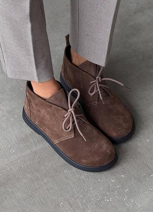 Черевики barefoot демісезонні  ™️ nikart
колір: коричневий | тоффі, натуральна замша