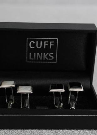 Чудовий набір із срібних запонок 925 проби cuff links
