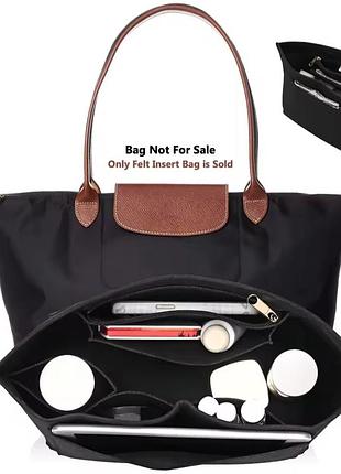 Органайзер для сумочки, органайзер для сумочки s для longchamp, органайзер для фетровой сумки с несколькими карманами, вкладыш для сумки